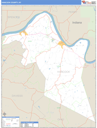 Hancock County, KY Zip Code Wall Map