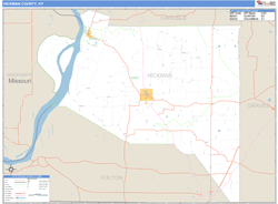 Hickman County, KY Zip Code Wall Map