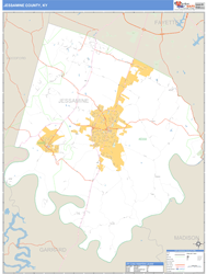 Jessamine County, KY Wall Map