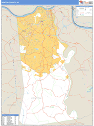 Kenton County, KY Zip Code Wall Map