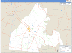 Larue County, KY Zip Code Wall Map