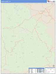 Leslie County, KY Zip Code Wall Map