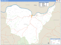 Lewis County, KY Zip Code Wall Map