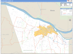 McCracken County, KY Zip Code Wall Map