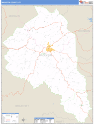 Magoffin County, KY Zip Code Wall Map