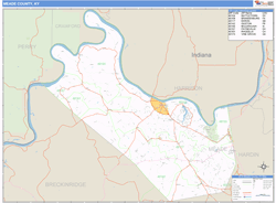 Meade County, KY Zip Code Wall Map