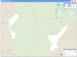 Menifee County, KY Wall Map