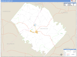 Nicholas County, KY Zip Code Wall Map