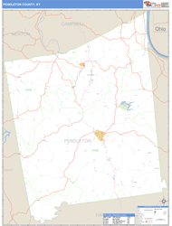 Pendleton County, KY Zip Code Wall Map