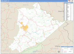 Pike County, KY Wall Map