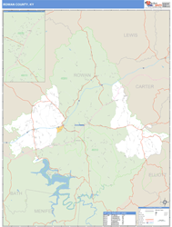 Rowan County, KY Zip Code Wall Map