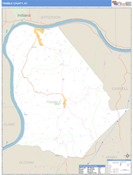 Trimble County, KY Zip Code Wall Map