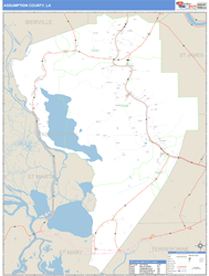 Assumption County, LA Wall Map