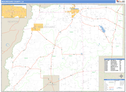 Beauregard County, LA Wall Map