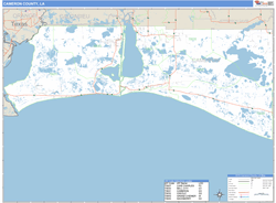 Cameron County, LA Wall Map