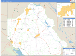 DeSoto County, LA Wall Map