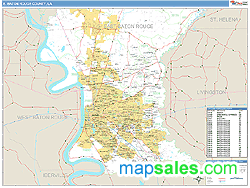 E. Baton Rouge County, LA Wall Map