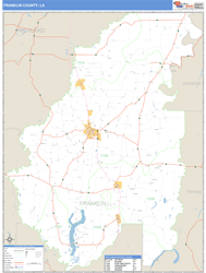 Franklin County, LA Wall Map