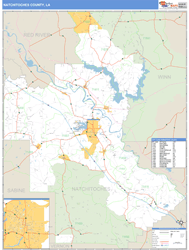 Natchitoches County, LA Wall Map