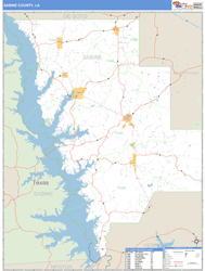 Sabine County, LA Wall Map