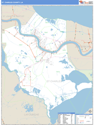 St. Charles County, LA Wall Map