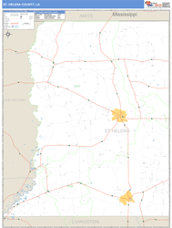 St. Helena County, LA Wall Map