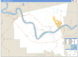St. James County, LA Wall Map