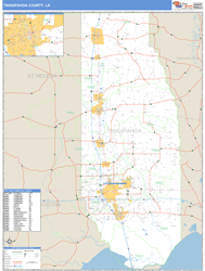 Tangipahoa County, LA Wall Map