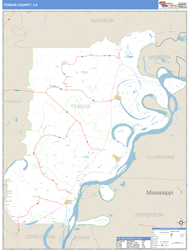 Tensas County, LA Zip Code Wall Map