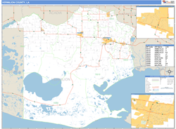 Vermilion County, LA Wall Map