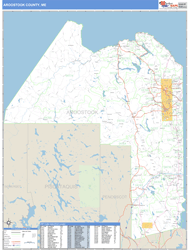 Aroostook County, ME Zip Code Wall Map