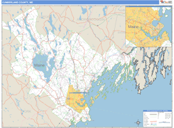 Cumberland County, ME Wall Map
