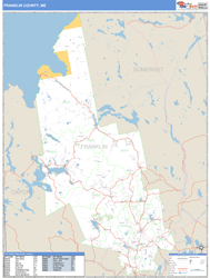 Franklin County, ME Zip Code Wall Map