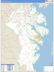 Anne Arundel County, MD Zip Code Wall Map