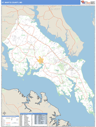 St. Mary's County, MD Wall Map