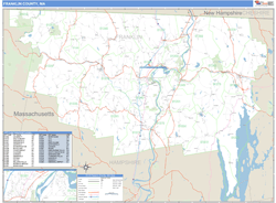 Franklin County, MA Wall Map