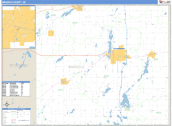 Branch County, MI Zip Code Wall Map