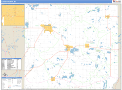 Cass County, MI Zip Code Wall Map