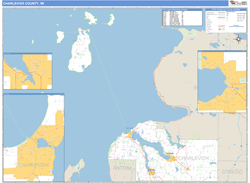 Charlevoix County, MI Wall Map