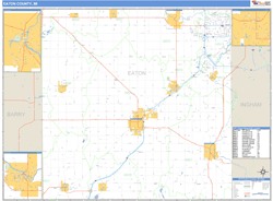 Eaton County, MI Wall Map