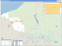 Gogebic County, MI Zip Code Wall Map