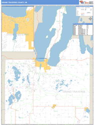 Grand Traverse County, MI Wall Map