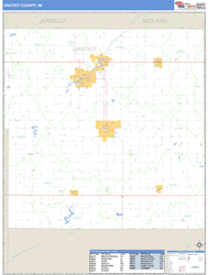 Gratiot County, MI Zip Code Wall Map