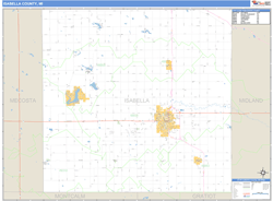 Isabella County, MI Zip Code Wall Map