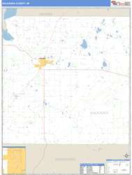 Kalkaska County, MI Zip Code Wall Map