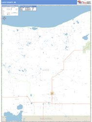 Luce County, MI Zip Code Wall Map