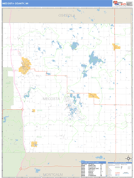 Mecosta County, MI Zip Code Wall Map