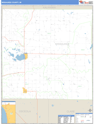 Missaukee County, MI Zip Code Wall Map