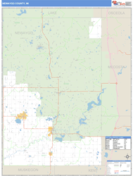 Newaygo County, MI Zip Code Wall Map