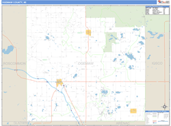 Ogemaw County, MI Zip Code Wall Map